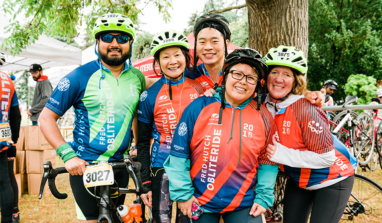 Obliteride 2019 participants pose for a group photo.