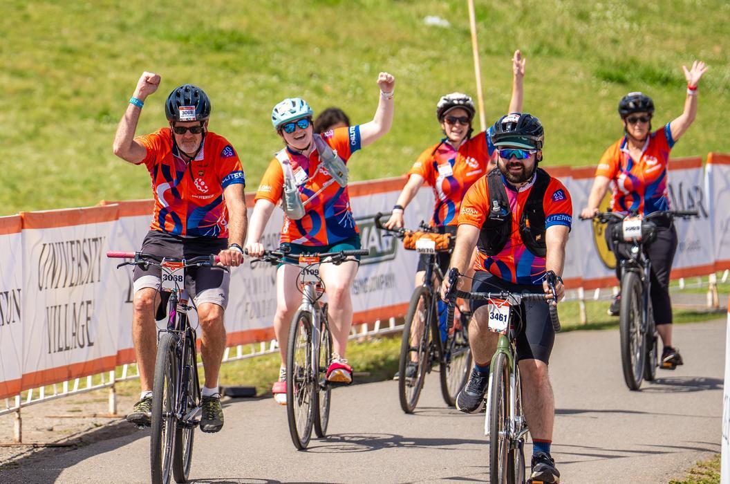 Obliteride participants on bikes